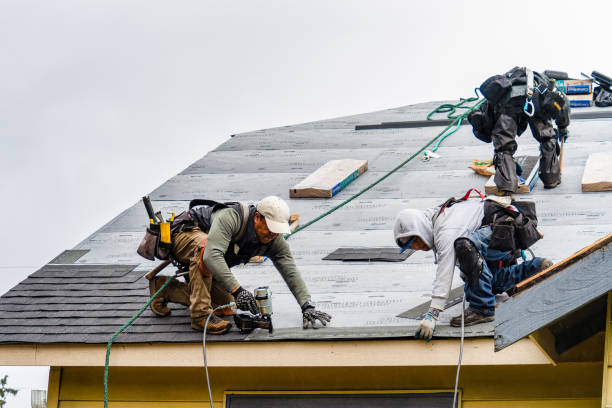Professional Gutter Installation technician working in Klickitat, WA